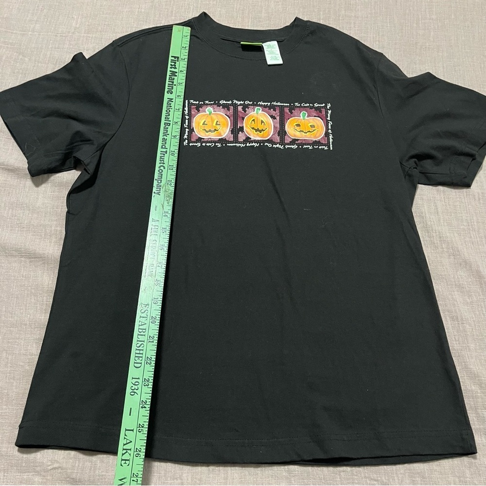 Vintage Halloween Pumpkin Graphic Tee Size Large 100% Cotton October whimsygoth - Picture 5 of 6